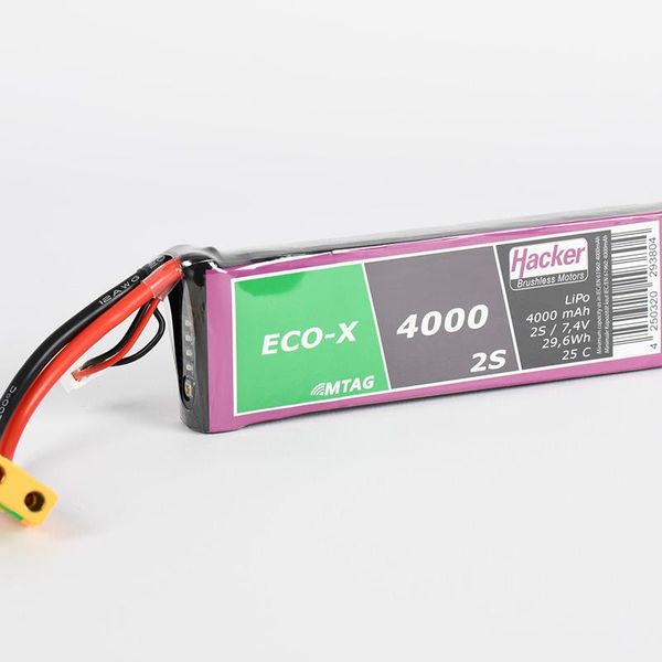 Hovedbilde Häcker TopFuel LiPo 25C-ECO-X 4000mAh 2S MTAG